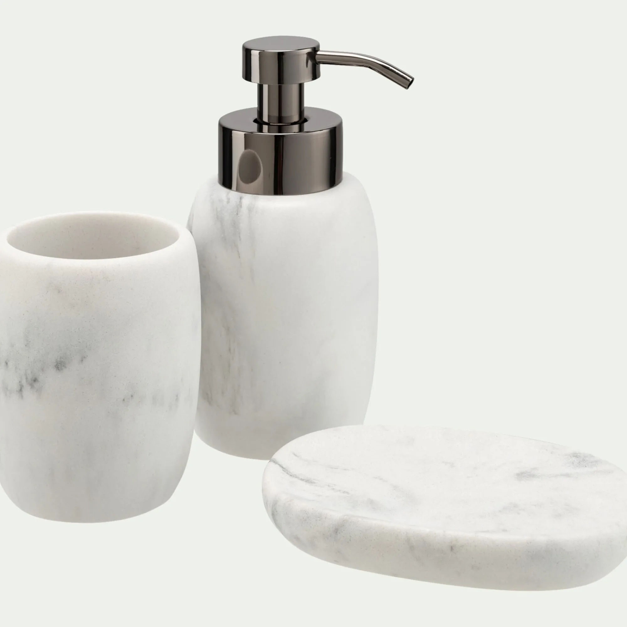 alinea Set De Salle De Bain|Accessoire De Salle De Bain*Set de salle de bain en polyrésine - Blanc