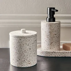 alinea Set De Salle De Bain|Accessoire De Salle De Bain*Set de salle de bain en terrazzo - blanc
