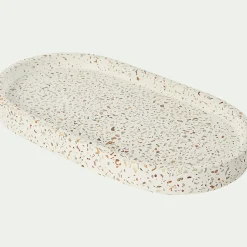 alinea Set De Salle De Bain|Accessoire De Salle De Bain*Set de salle de bain en terrazzo - blanc