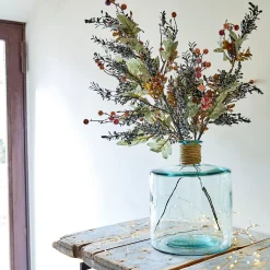 alinea Vase|Vase Et Branchage De Noël*Soliflore en verre recyclé h26cm - Transparent