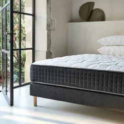 alinea Sommier 140X190 Cm*Sommier tapissier 140x190cm anthracite Gris