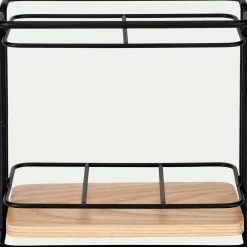 alinea Aménagement Meuble Cuisine*Support à ustensiles en métal et bois Naturel