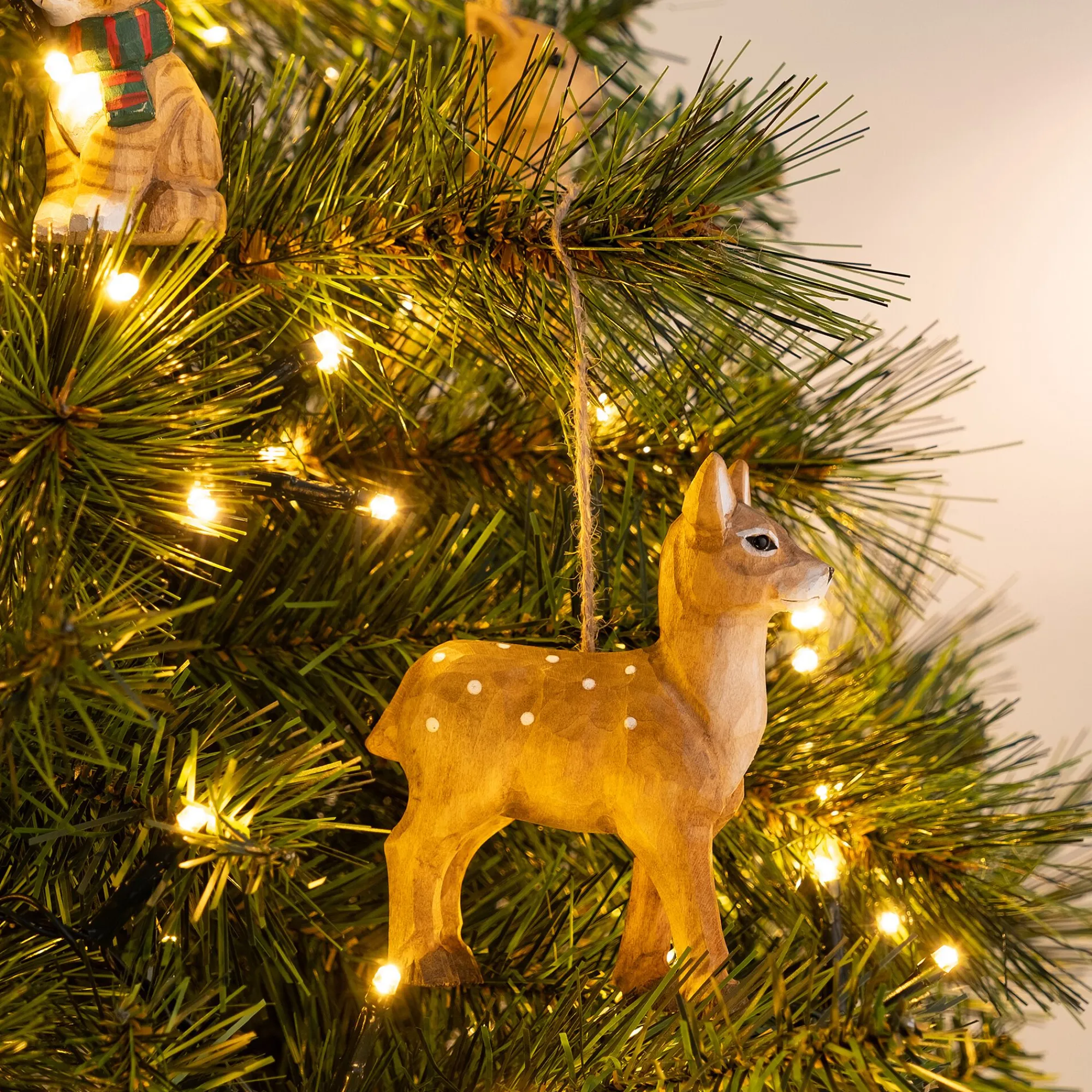 alinea Suspension De Noël*Suspension de Noël biche en bois H10,5cm - Naturel