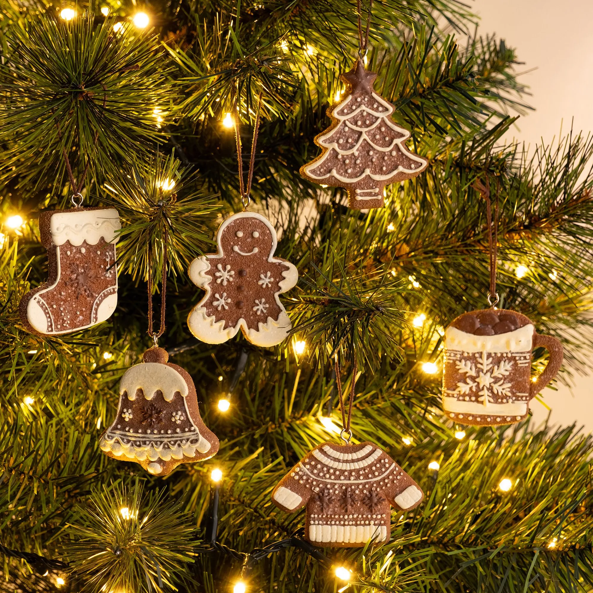 alinea Suspension De Noël*Suspension de Noël biscuit H6,5cm - (modèle aléatoire) Marron