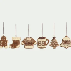 alinea Suspension De Noël*Suspension de Noël biscuit H6,5cm - (modèle aléatoire) Marron