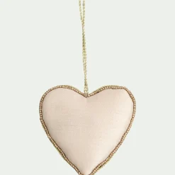 alinea Suspension De Noël*Suspension de Noël coeur en perles H10cm - Doré