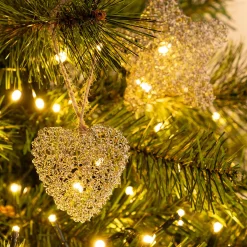 alinea Suspension De Noël*Suspension de Noël coeur en fil métallisé argent Argenté