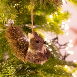 alinea Suspension De Noël*Suspension de Noël en herbe forme écureuil H10cm - Naturel