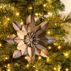 alinea Suspension De Noël|Décoration À Suspendre*Suspension de Noël fleur en fer D20cm - Doré