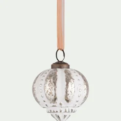 alinea Suspension De Noël*Suspension de Noël goutte en verre H8cm - Blanc