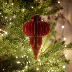 alinea Suspension De Noël*Suspension de Noël goutte en papier H8cm - Rouge