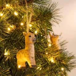 alinea Suspension De Noël*Suspension de Noël lama en bois H9cm - Naturel