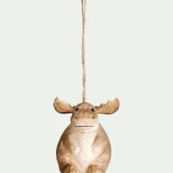 alinea Suspension De Noël*Suspension de Noël élan en bois H8cm - Marron
