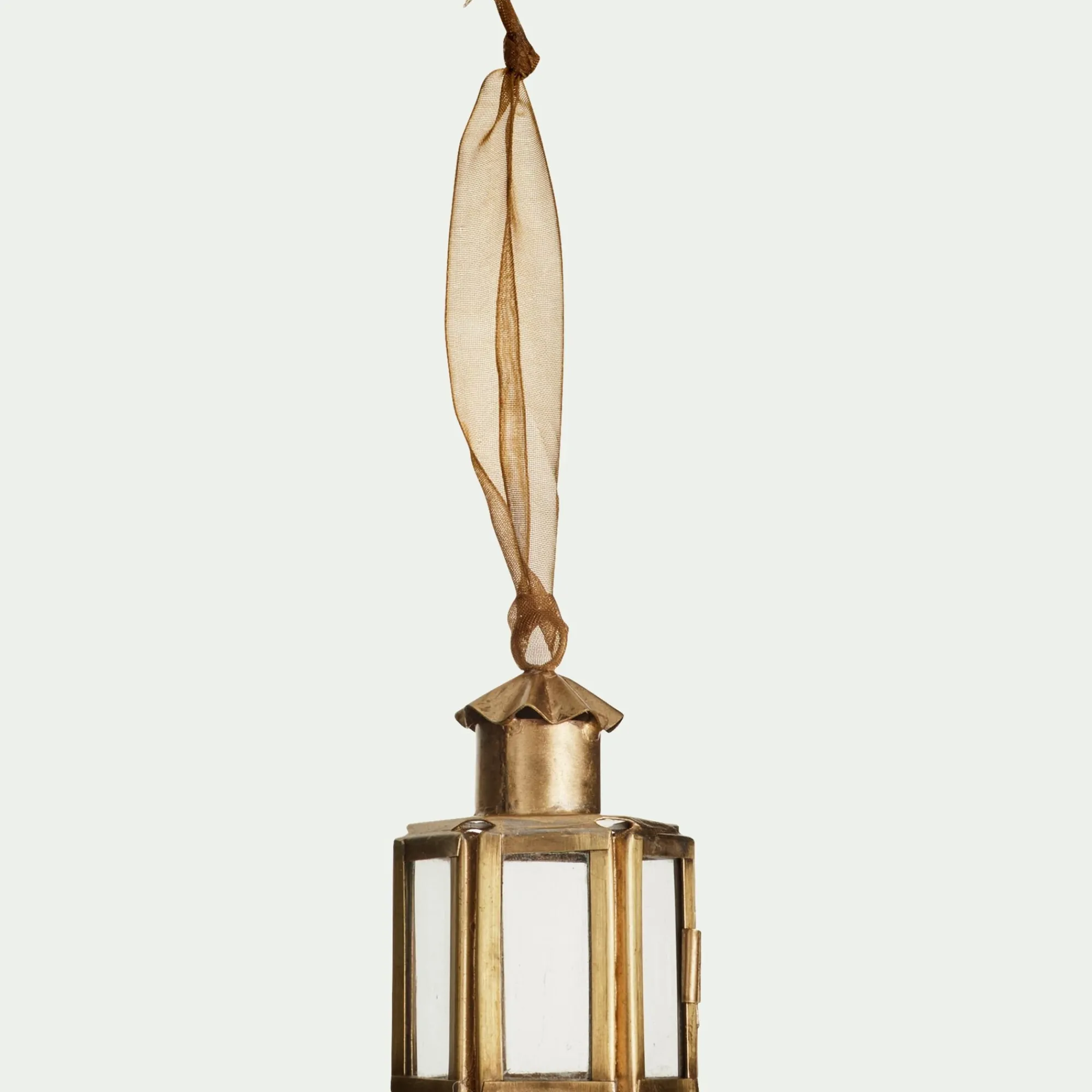 alinea Suspension De Noël*Suspension de Noël lanterne en verre H8cm - Doré