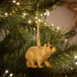 alinea Suspension De Noël*Suspension de Noël ours en bois H4,5cm - Marron
