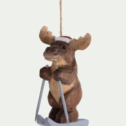alinea Suspension De Noël*Suspension de Noël renne en bois H10,5cm - Naturel