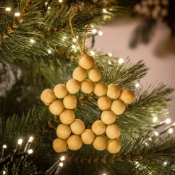 alinea Suspension De Noël*Suspension de Noël étoile en bois H11cm - Naturel