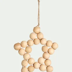 alinea Suspension De Noël*Suspension de Noël étoile en bois H11cm - Naturel