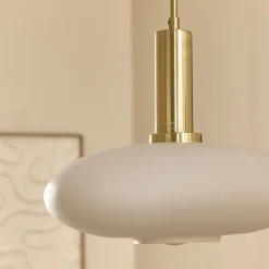 alinea Suspension Électrifiée*Suspension électrifiée à 3 globes en verre opalin H70cm - Blanc
