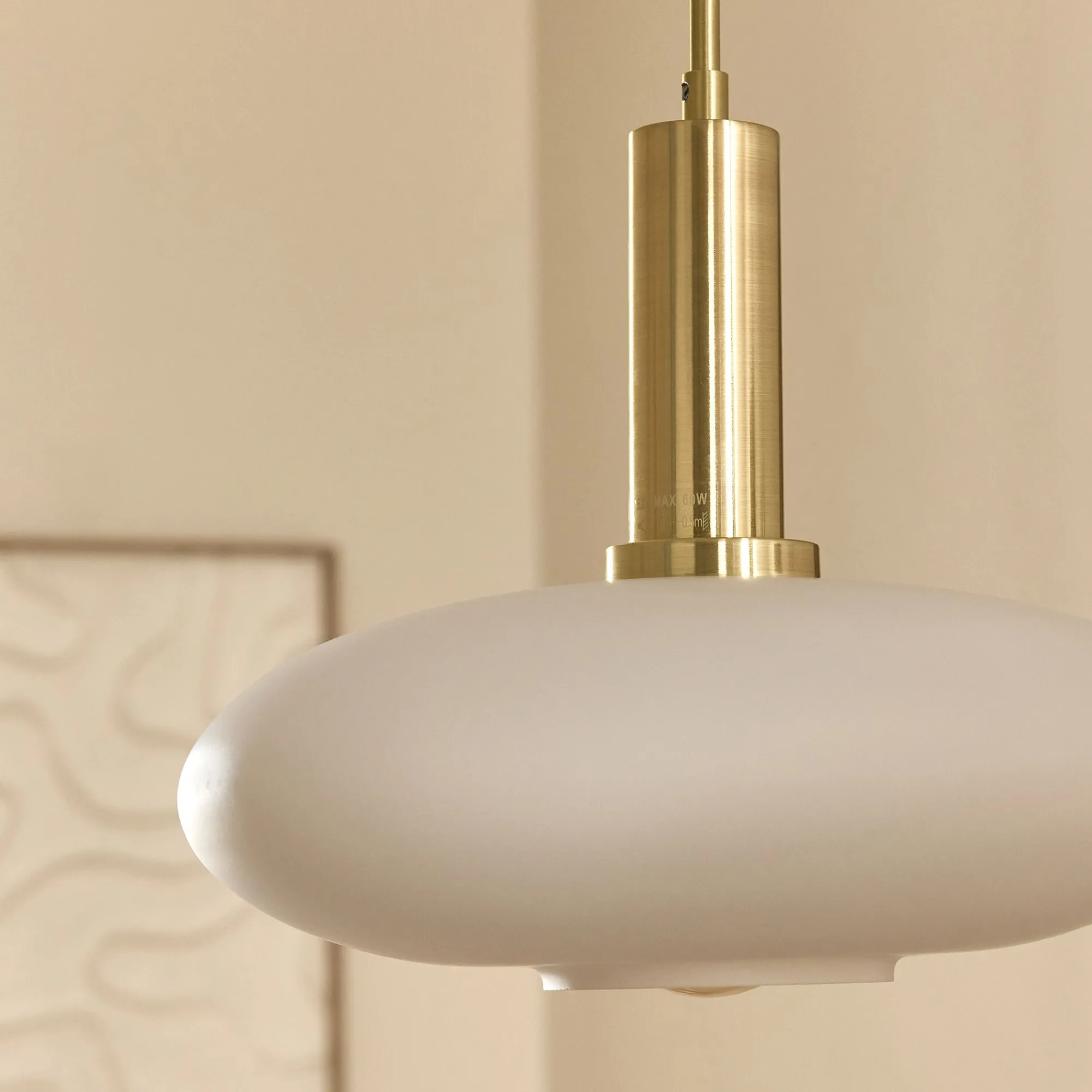 alinea Suspension Électrifiée*Suspension électrifiée à 3 globes en verre opalin H70cm - Blanc