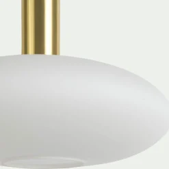 alinea Suspension Électrifiée*Suspension électrifiée à 3 globes en verre opalin H70cm - Blanc