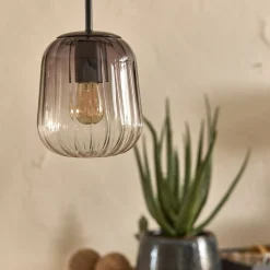 alinea Suspension Électrifiée*Suspension électrifiée avec 3 luminaires en verre - Gris