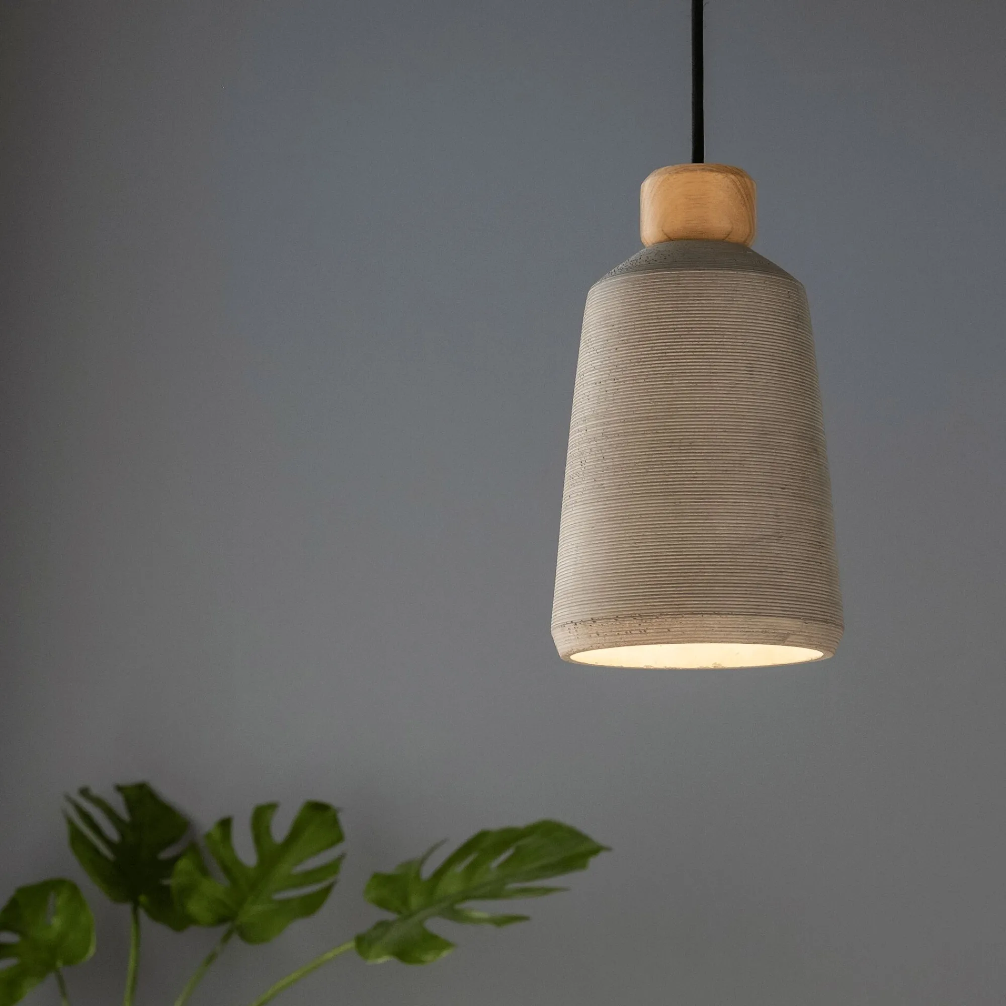 alinea Lustre De Salle À Manger|Lustre*Suspension électrifiée E27 en ciment H27,70cm - Gris