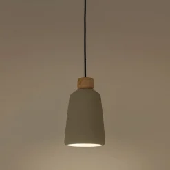 alinea Lustre De Salle À Manger|Lustre*Suspension électrifiée E27 en ciment H27,70cm - Gris