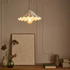 alinea Suspension Électrifiée*Suspension électrifiée en porcelaine D30cm - Blanc