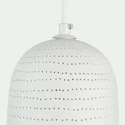 alinea Lustre De Salle À Manger|Lustre*Suspension électrifiée en porcelaine D14,5cm - Blanc