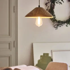 alinea Suspension Électrifiée*Suspension électrifiée en porcelaine D27,5cm - Jaune