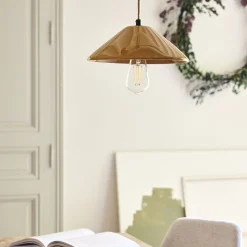 alinea Suspension Électrifiée*Suspension électrifiée en porcelaine D27,5cm - Jaune