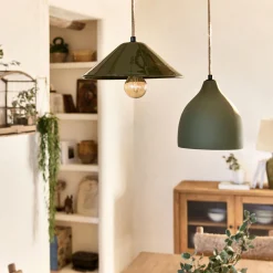 alinea Suspension Électrifiée*Suspension électrifiée en porcelaine D27,5cm - Vert