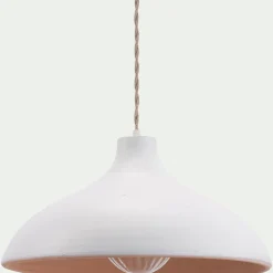 alinea Suspension Électrifiée*Suspension électrifiée en terre cuite D35cm - Blanc