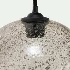 alinea Suspension Électrifiée*Suspension électrifiée en verre texturé D25cm - Transparent