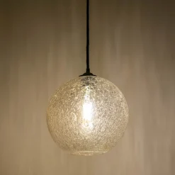 alinea Suspension Électrifiée*Suspension électrifiée en verre texturé D25cm - Transparent