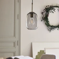 alinea Suspension Électrifiée*Suspension électrifiée en verre D15,5cm - Gris