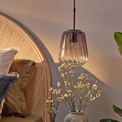 alinea Suspension Électrifiée*Suspension électrifiée en verre D17,5cm - Gris