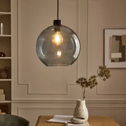 alinea Suspension Électrifiée*Suspension électrifiée en verre d30cm - ciel Bleu
