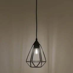 alinea Lustre De Salle À Manger|Lustre*Suspension électrifiée géométrique E27 en acier D17,5cm - Noir