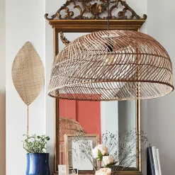 alinea Lustre De Salle À Manger|Lustre*Suspension non électrifiée en rotin - D80cm Naturel