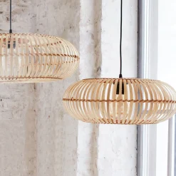 alinea Lustre De Salle À Manger|Lustre*Suspension non-électrifiée en bambou - D45cm Naturel
