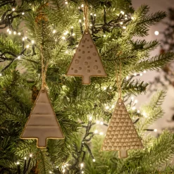 alinea Suspension De Noël*Suspension sapin déco de Noël en porcelaine - (modèle aléatoire) Naturel