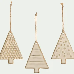 alinea Suspension De Noël*Suspension sapin déco de Noël en porcelaine - (modèle aléatoire) Naturel
