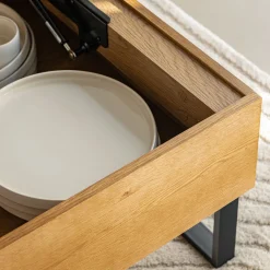 alinea Table Basse*Table basse avec plateau relevable en bois L110cm - Bois clair