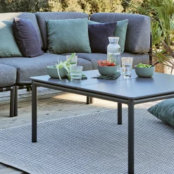 alinea Table Basse Exterieur*Table basse de jardin carrée en aluminium - Gris