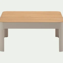 alinea Table Basse Exterieur|Salon De Jardin Modulable*Table basse de jardin carrée en teck et aluminium - Beige
