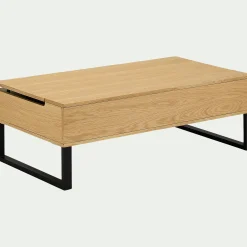 alinea Table Basse*Table basse en bois avec plateau relevable - naturel Bois clair
