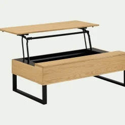 alinea Table Basse*Table basse en bois avec plateau relevable - naturel Bois clair