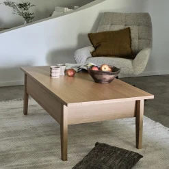 alinea Table Basse*Table basse en bois avec plateau relevable - naturel Bois clair